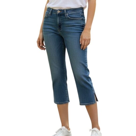 Tommy Hilfiger Vintage High Waist Capri Mom Jeans Size 10 Split Seam - Picture 1 of 16